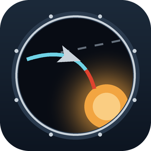 DeadCourse logo: a porthole with a ship's course bending towards a star